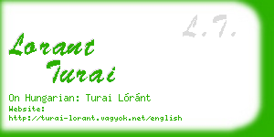 lorant turai business card